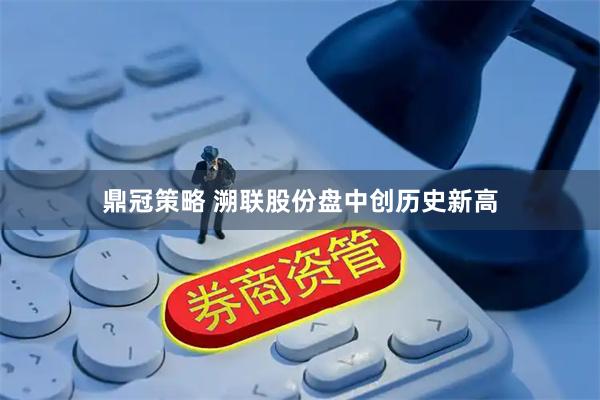 鼎冠策略 溯联股份盘中创历史新高