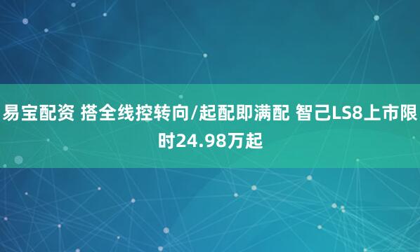 易宝配资 搭全线控转向/起配即满配 智己LS8上市限时24.98万起