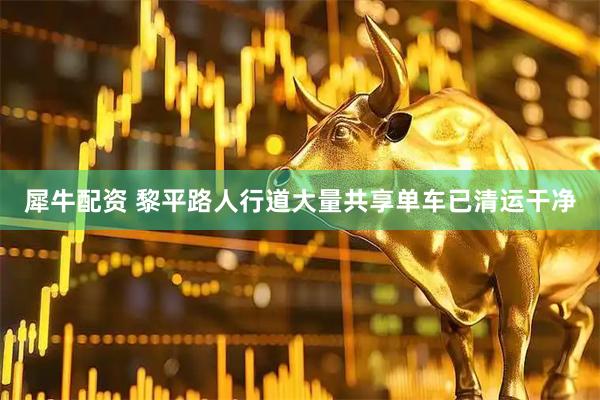 犀牛配资 黎平路人行道大量共享单车已清运干净
